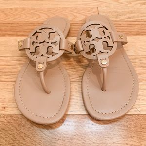 Tory Burch Miller Leather Sandal, Size 7